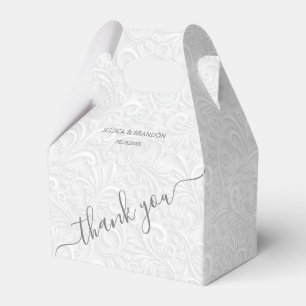 Caja Para Regalos Guión de Caligrafía Chic Gracias