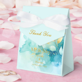 Caja Para Regalos Guión dorado de agradecimiento personalizado Sr & 