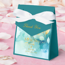 Caja Para Regalos Guión dorado de agradecimiento personalizado Sr & 