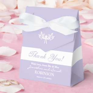 Caja Para Regalos Guión elegante de agradecimiento Motivo floral Bod
