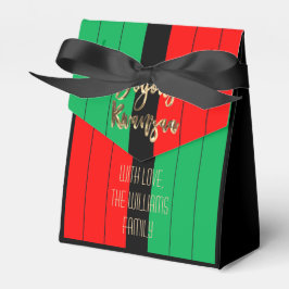 Caja Para Regalos Guión elegante verde rojo negro Joyous Kwanzaa