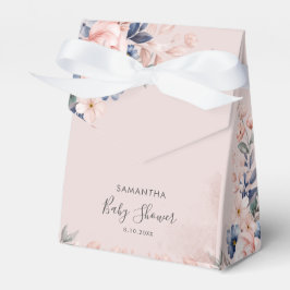 Caja Para Regalos Guión floral rosa Baby Shower moderno