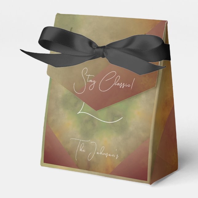 Caja Para Regalos Guión kenista Sepia Kaleidoscope clásico (Front Side)