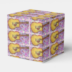 Caja Para Regalos guitarra acústica pátina amarilla