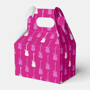 Caja Para Regalos Guitarra eléctrica clásica grungy lunares rosa bla
