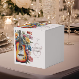 Caja Para Regalos Guitarra Flor Silvestre Ampersand Musical Boda