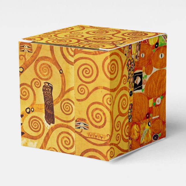 Caja Para Regalos Gustav Klimt Nouveau, árbol de la vida (Costado Anverso)