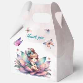 Caja Para Regalos Hada bonita sentada dentro de la flor