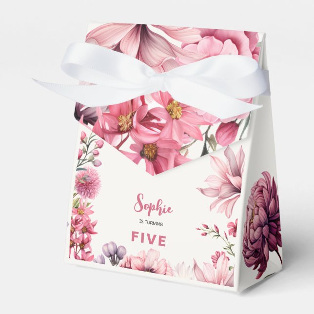 Caja Para Regalos Hadas de huerto acuarela cumpleaños (Front Side)