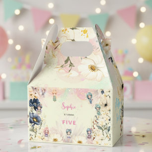 Caja Para Regalos Hadas de huerto acuarela cumpleaños