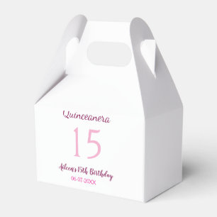 Caja Para Regalos Hadas rosadas 15 años simple moder quinceanera