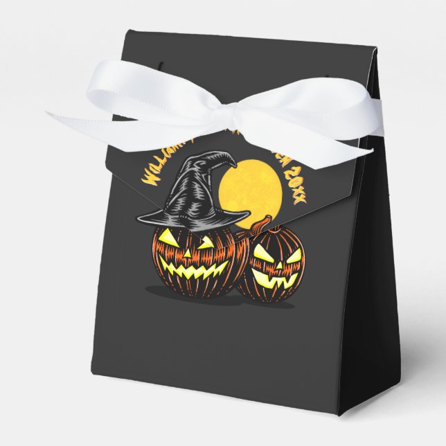 Caja Para Regalos Halloween Añadir nombre de familia Año Personaliza (Front Side)