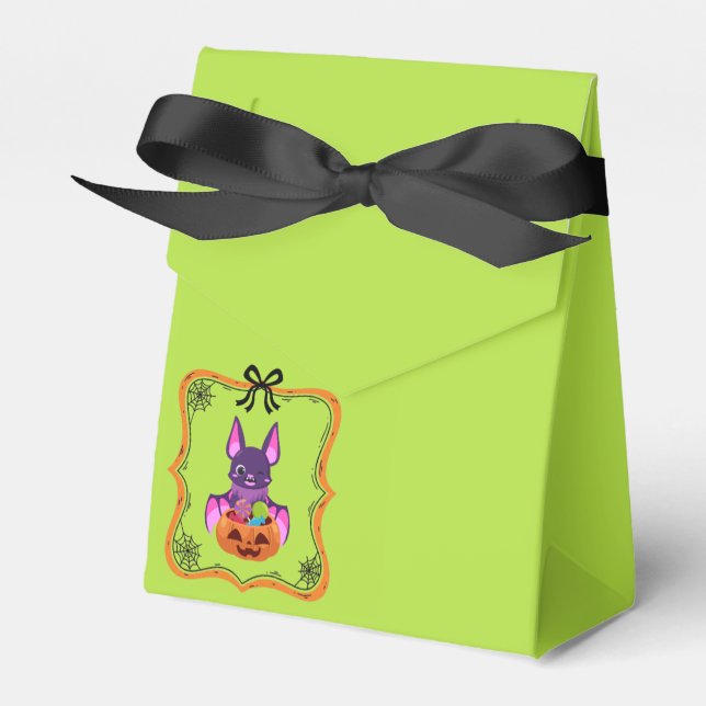Caja Para Regalos Halloween Bat With Candy (Front Side)