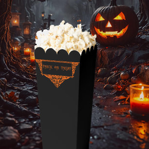 Caja Para Regalos Halloween Calabaza Naranja truco o trato