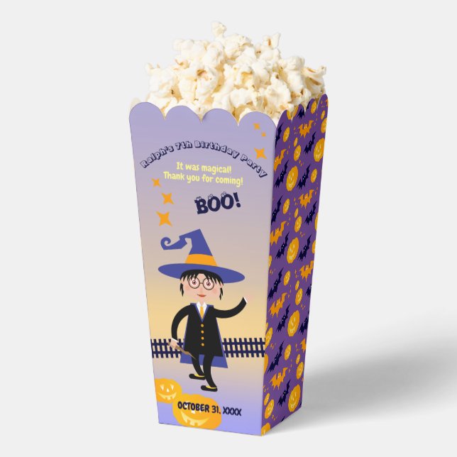 Caja Para Regalos Halloween Costume Boy Wizard Fiesta de cumpleaños (apareció)