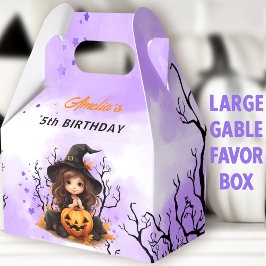 Caja Para Regalos Halloween Cumpleaños Cuta Pequeña Bruja Grande Gab