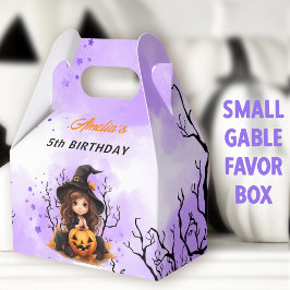 Caja Para Regalos Halloween Cumpleaños Cuta Pequeña Bruja Pequeña Ha