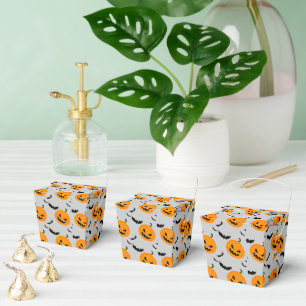 Caja Para Regalos Halloween de calabaza y murciélagos