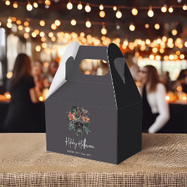 Caja Para Regalos Halloween de cráneo floral tropical