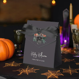 Caja Para Regalos Halloween de cráneo floral tropical