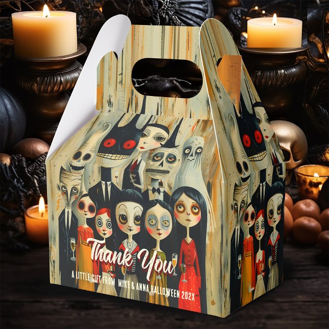 Caja Para Regalos Halloween de época espeluznante y colorida (Subido por el creador)