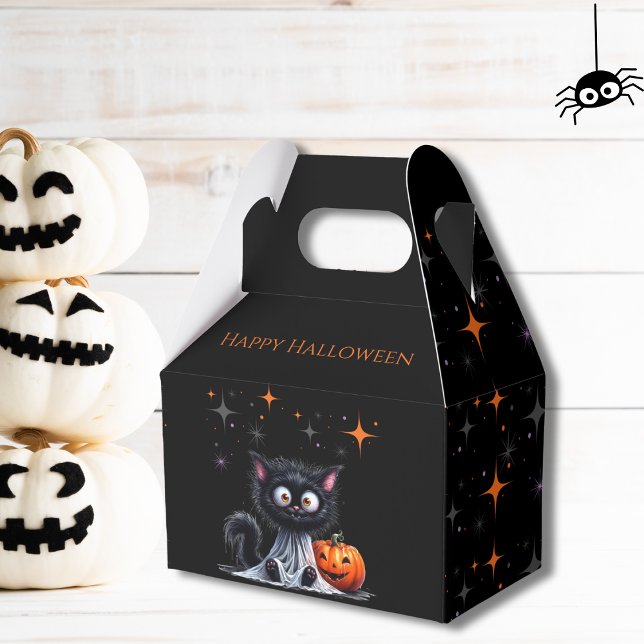 Caja Para Regalos Halloween de ghost negro lindo (Subido por el creador)