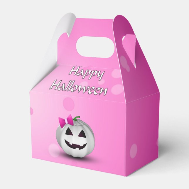 Caja Para Regalos Halloween de la Calabaza Blanca (Front Side)