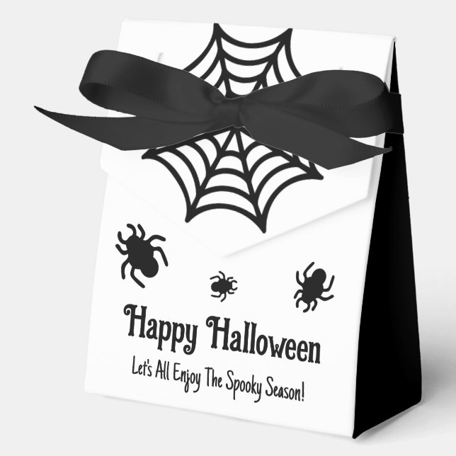 Caja Para Regalos Halloween de Spiderweb personalizado (Anverso)