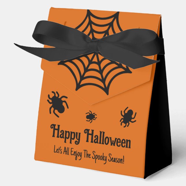Caja Para Regalos Halloween de Spiderweb personalizado (Anverso)