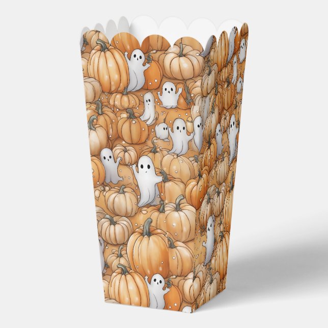 Caja Para Regalos Halloween del fantasma y las calabazas (Anverso)