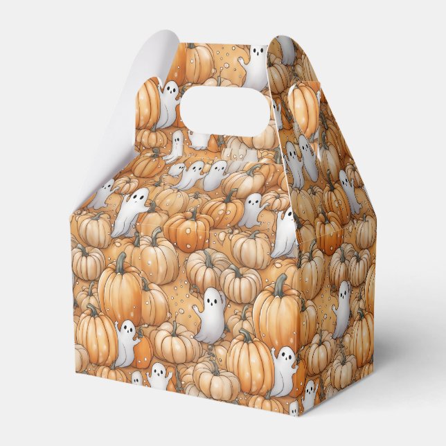 Caja Para Regalos Halloween del fantasma y las calabazas (Front Side)