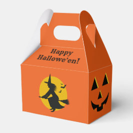 Caja Para Regalos Halloween Flying Witch Pumpkin Favorito Box