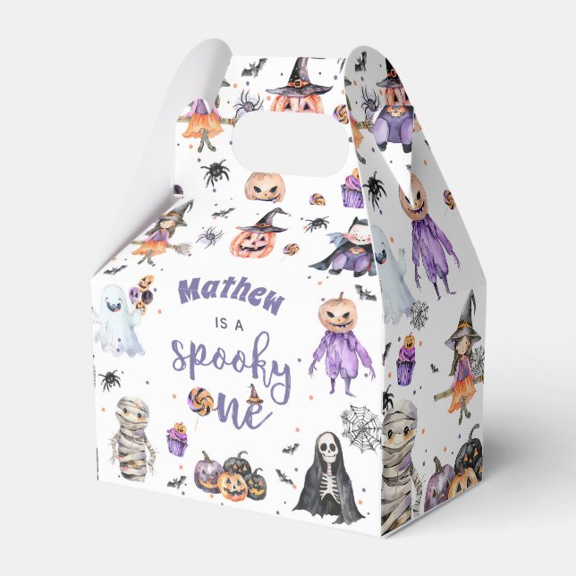 Caja Para Regalos Halloween Ghost Fiesta de cumpleaños 1 (Front Side)