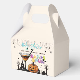 Caja Para Regalos Halloween Happy Hour Pumpkin Cocktail Baby Shower