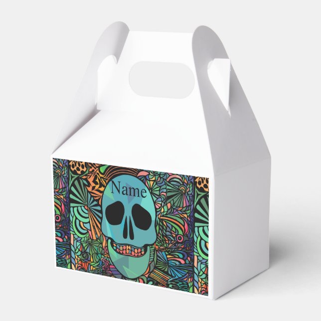 Caja Para Regalos Halloween Hippie Skull Thunder_Cove (Front Side)