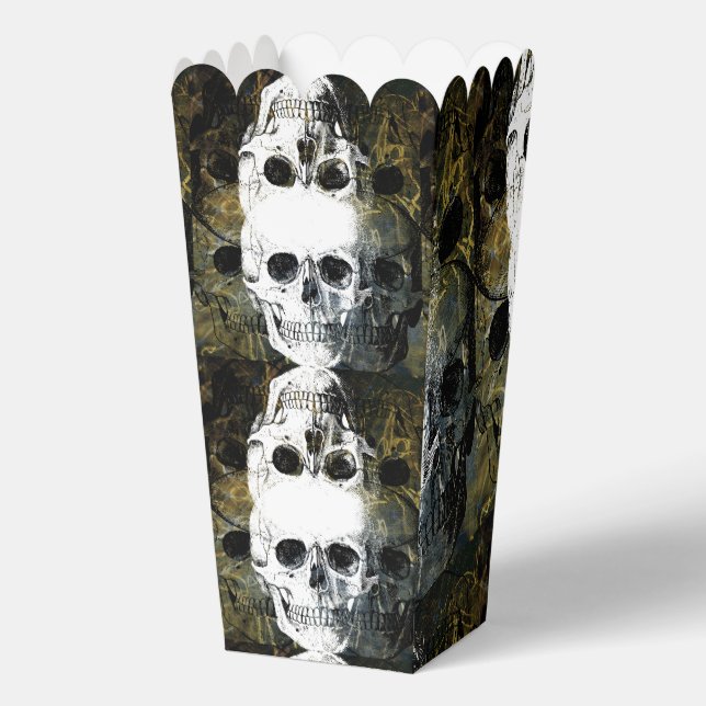 Caja Para Regalos Halloween Horror - 3 Skulls Graffiti Burst (Anverso)
