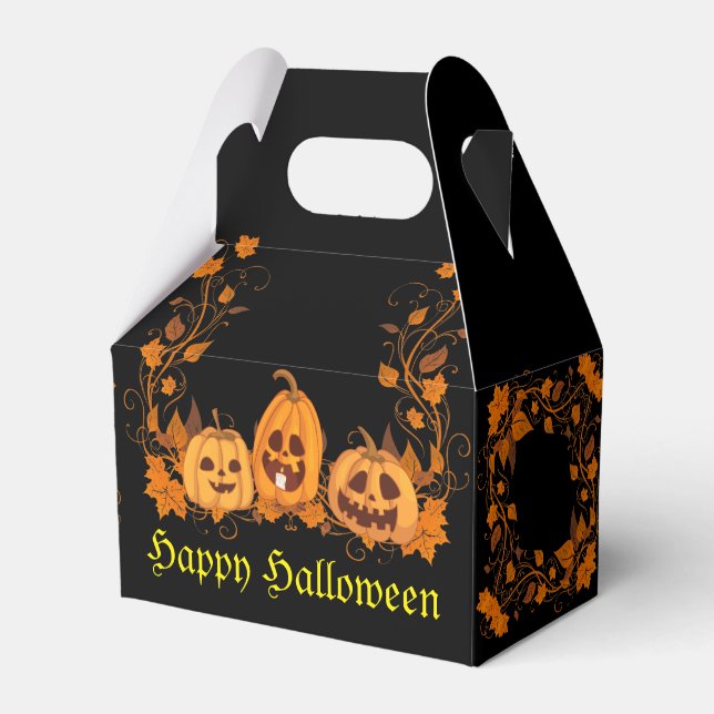 Caja Para Regalos Halloween Jack-O-Lantern Trio Favorito Box (Front Side)
