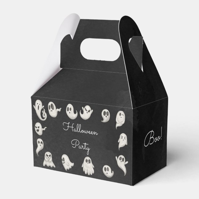 Caja Para Regalos Halloween lindos fantasmas aterradores fiesta (Front Side)