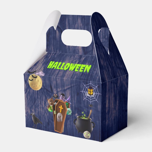 Caja Para Regalos Halloween - Monstruos (Front Side)