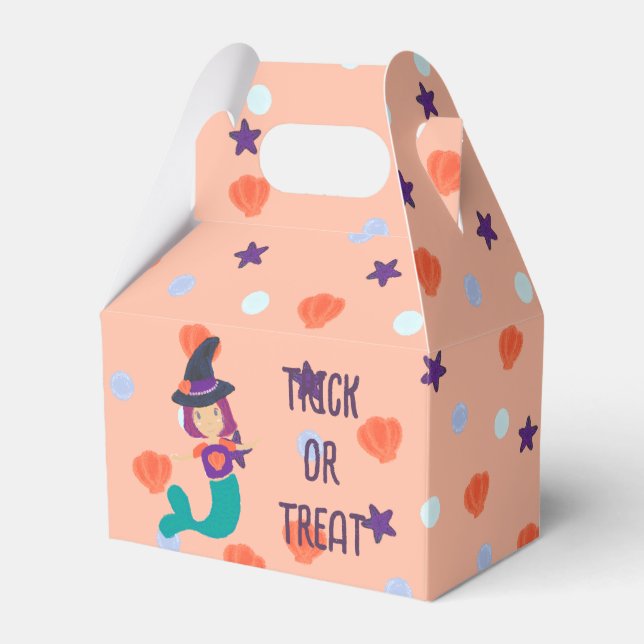 Caja Para Regalos Halloween Pastel Mermaid Witch in Witch Gorra Salm (Front Side)