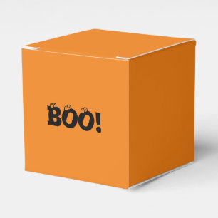 Caja Para Regalos ¡Halloween Scary Boo! naranja negro de ojos trata