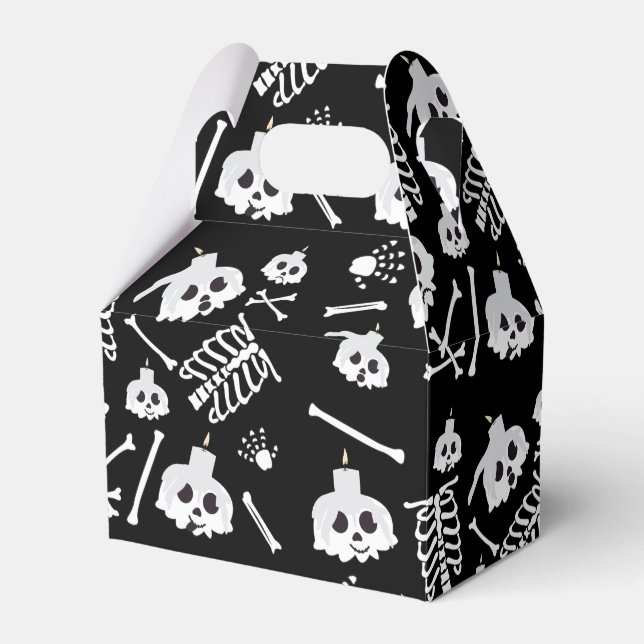 Caja Para Regalos Halloween Skeleton Skull Bones Halloween Party (Front Side)