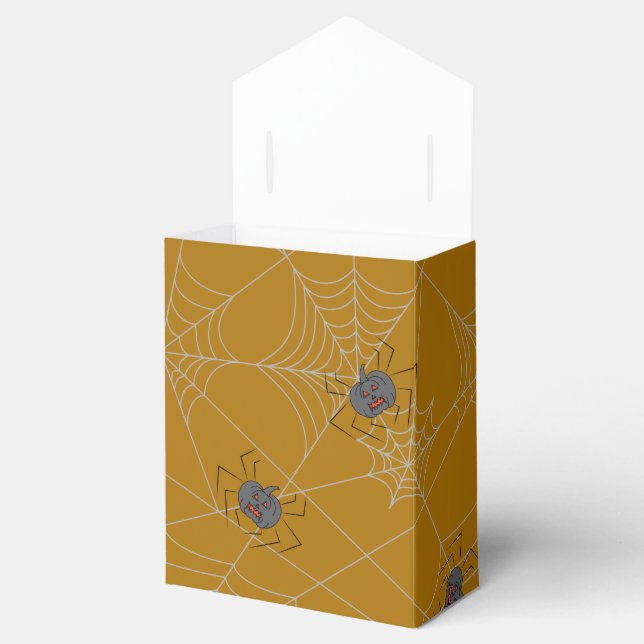 Caja Para Regalos Halloween spiders web and pumpkins   (Abierto)