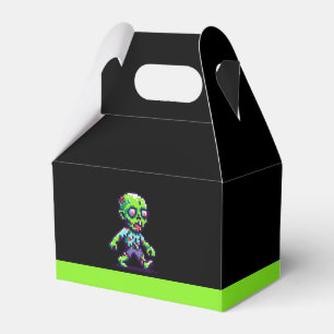 Caja Para Regalos Halloween zombie divertido de 8 bits