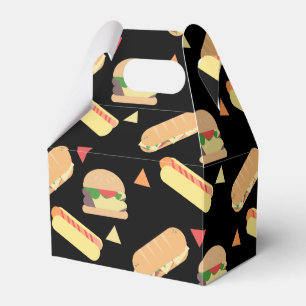 Caja Para Regalos Hamburguesa de perro caliente BBQ Sándwich de comi