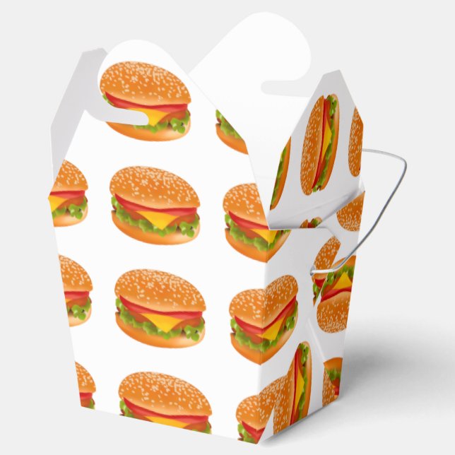 Caja Para Regalos Hamburguesa para llevar (Abierto)