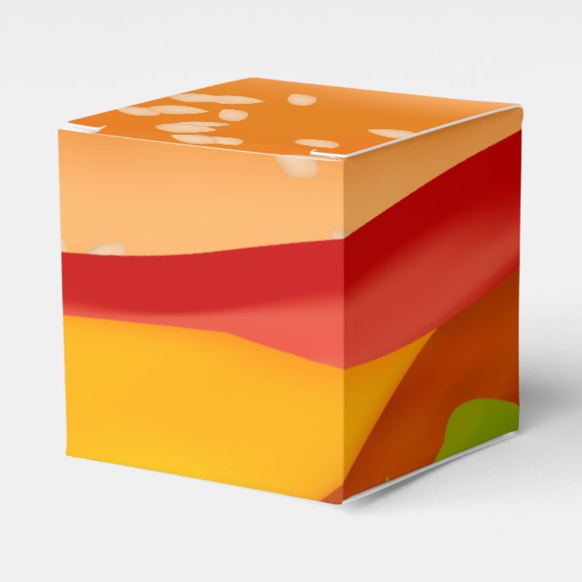 Caja Para Regalos Hamburguesa para llevar (Costado Anverso)