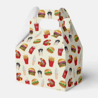 Caja Para Regalos Hamburguesas de comida rápida, fritas, domingos