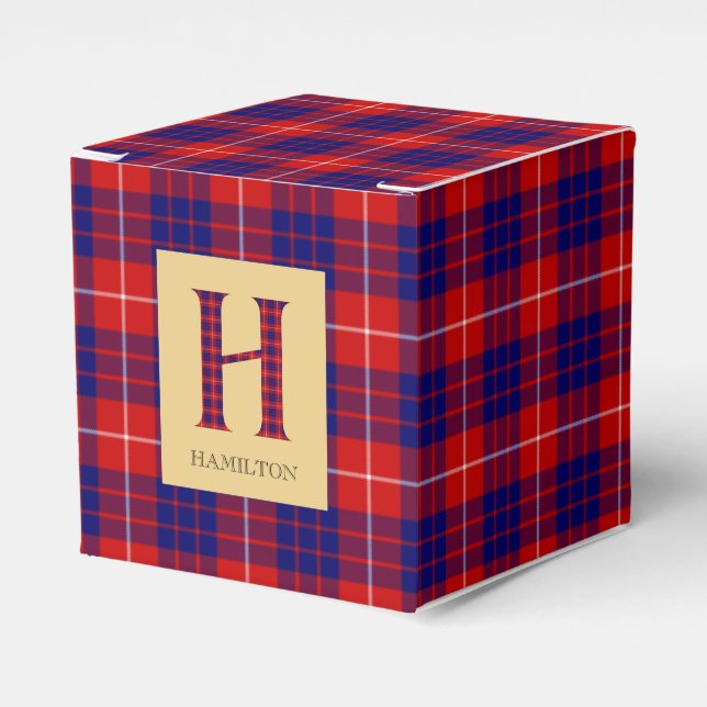 Caja Para Regalos Hamilton Tartan Monogram H (Costado Anverso)
