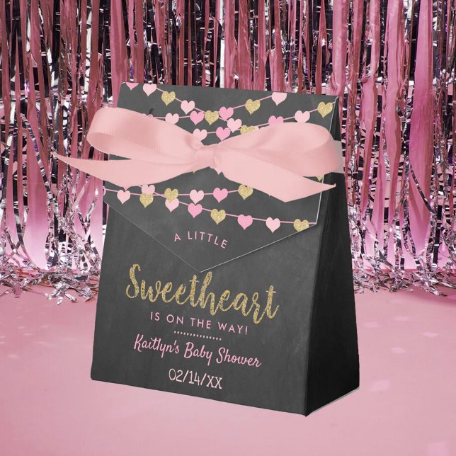Caja Para Regalos Hanging Love Hearts Little Sweetheart Baby Shower (Subido por el creador)